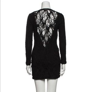 Rag & Bone Distress Lace Long Sleeve Mini Dress